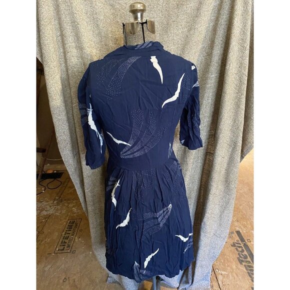 Emily and Fin Dress Medium City Skyline Print Button Down Pockets Modcloth - Picture 7 of 10